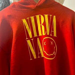 NIRVANA ALL RED SWEATER FREE SHIPPING ONLY GOING FOR $75